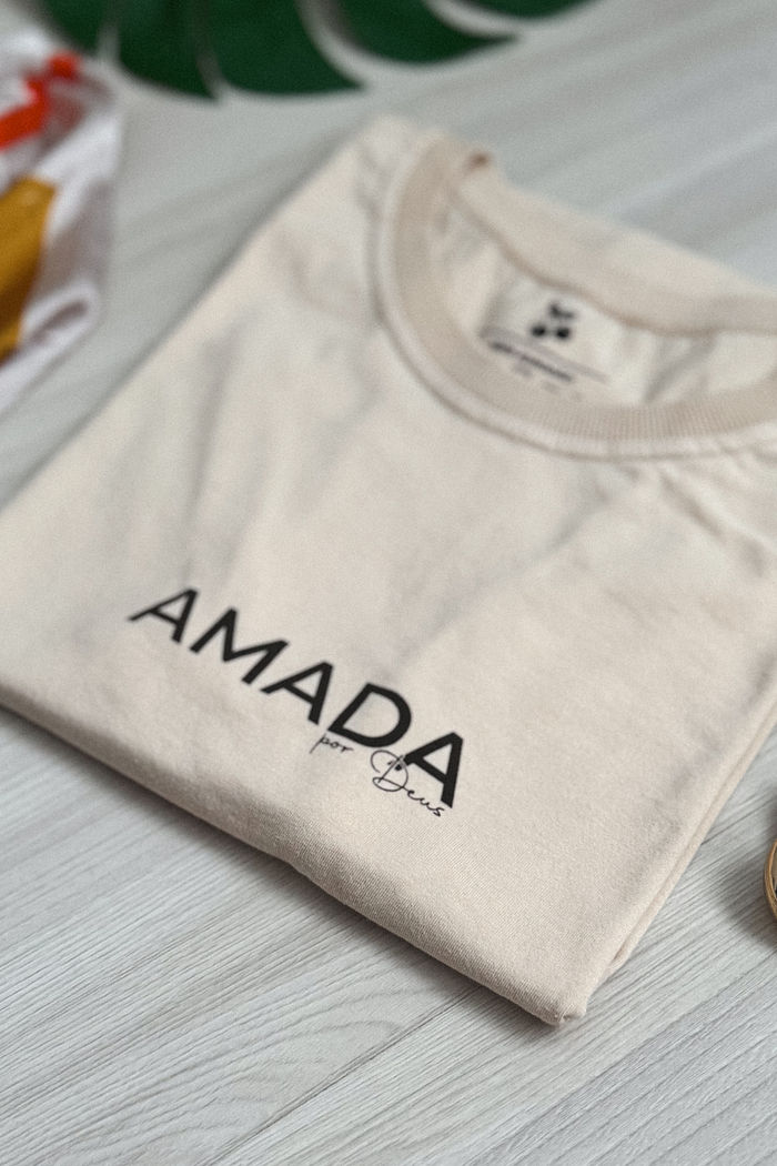 Tshirt Premium - Amada - Areia