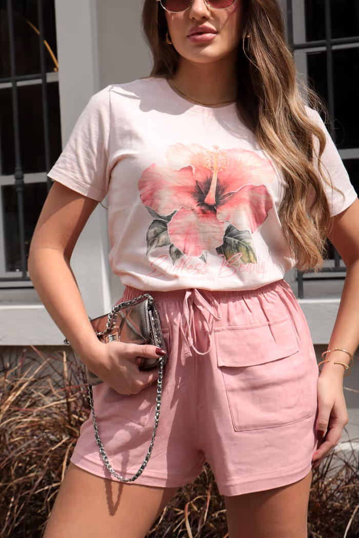 T-SHIRT HIBISCO ENDLESS BEAUTY TEE LINDA