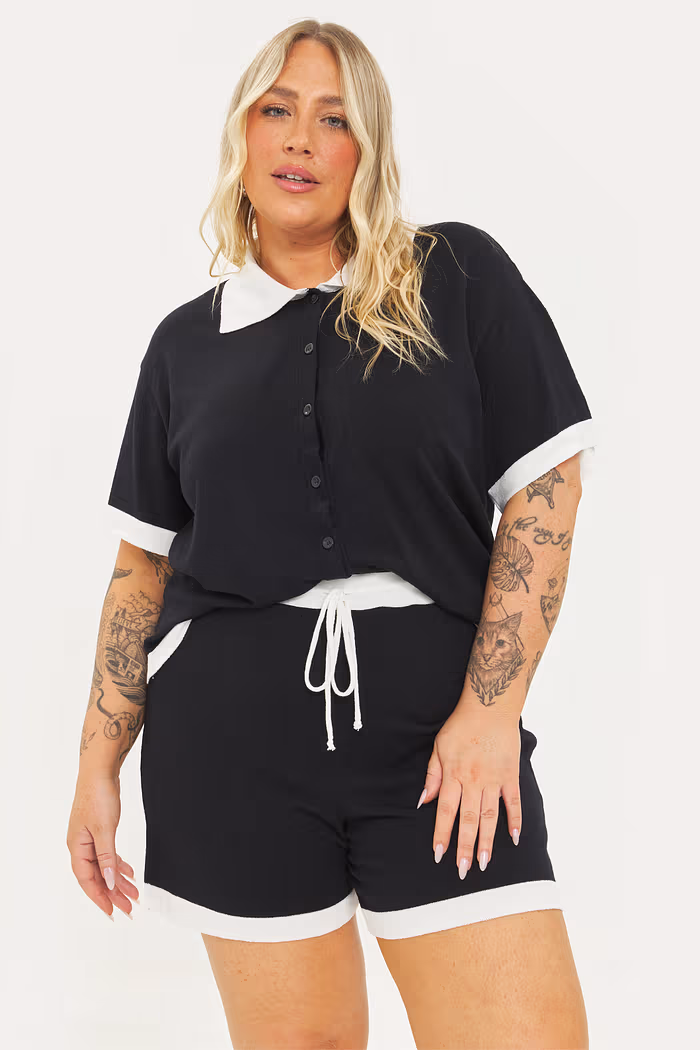 Short Tricô Adelina Preto