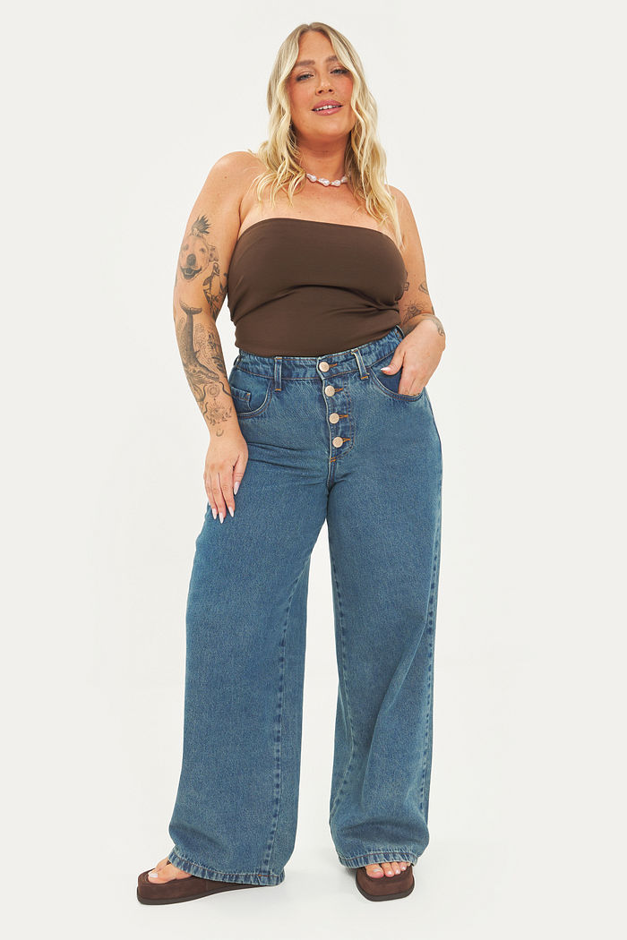 Calça Pantalona Anastácia Jeans
