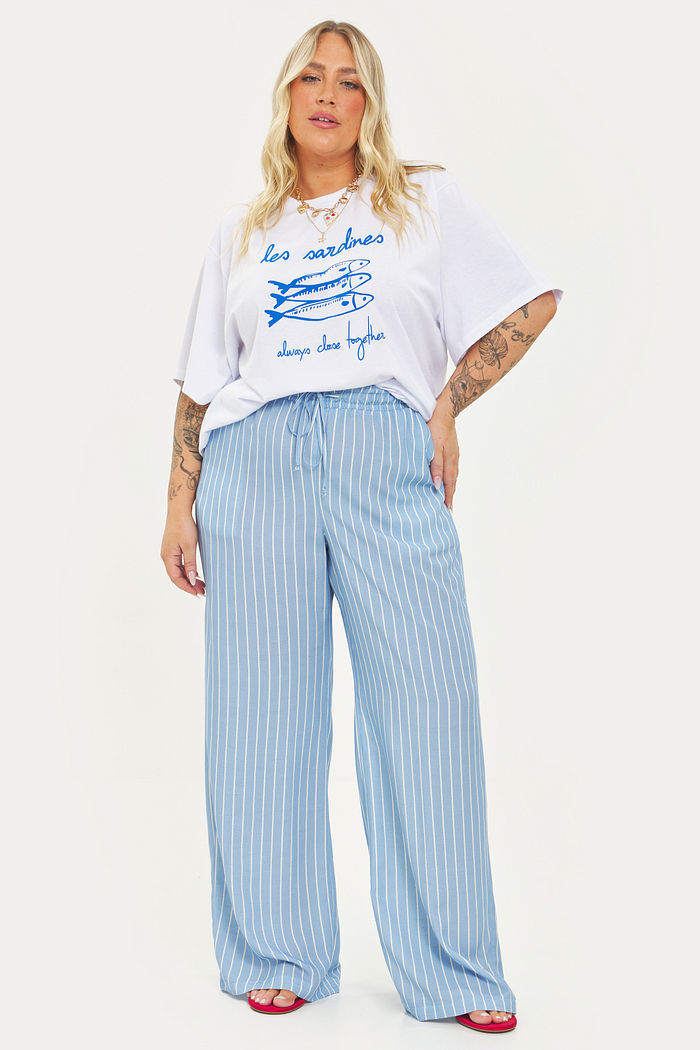 Calça Pantalona Jasmin Listrado