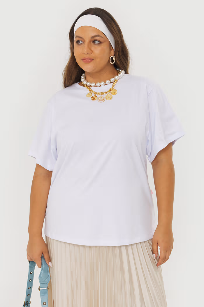 T-Shirt Malha Confort Básica Nina Branco