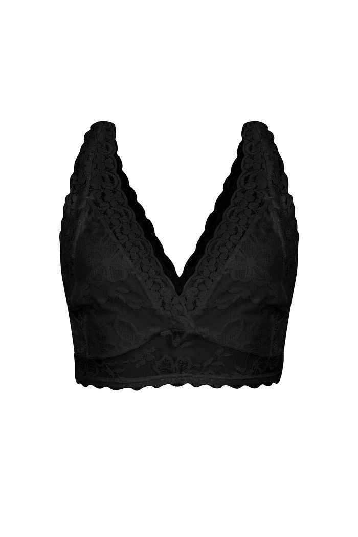 Top De Renda Barbie Preto