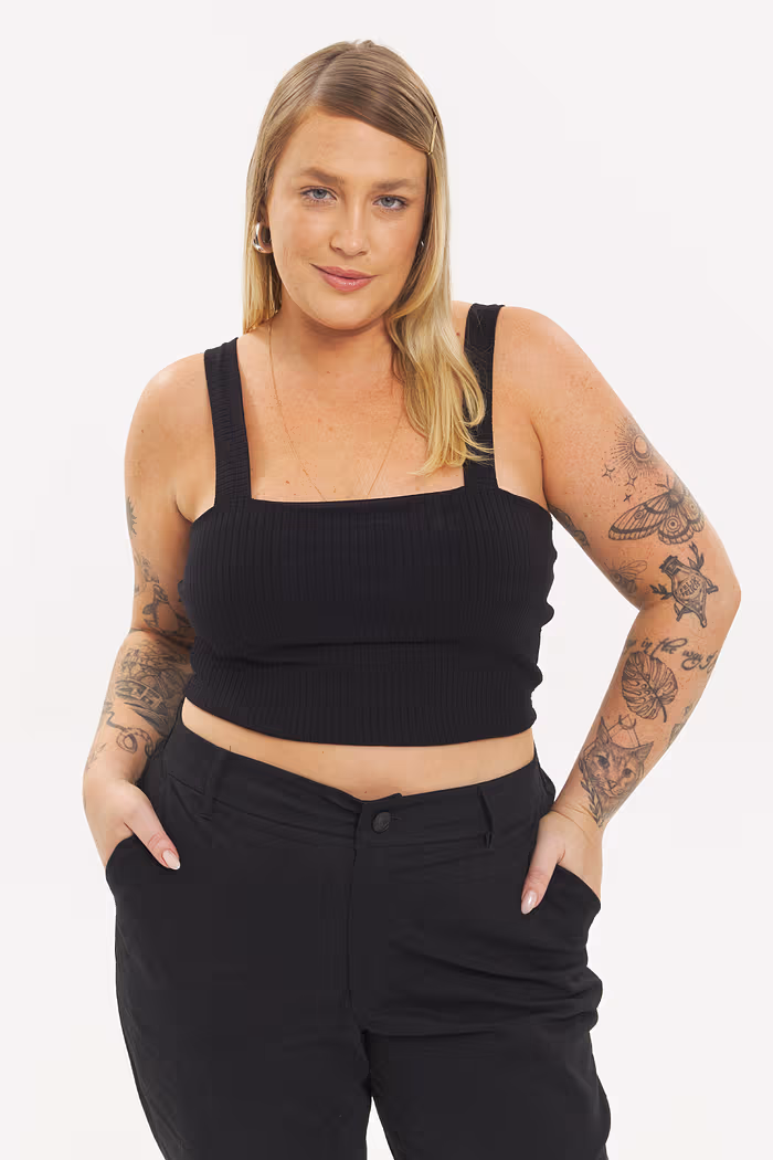 Top Canelado Magda Preto