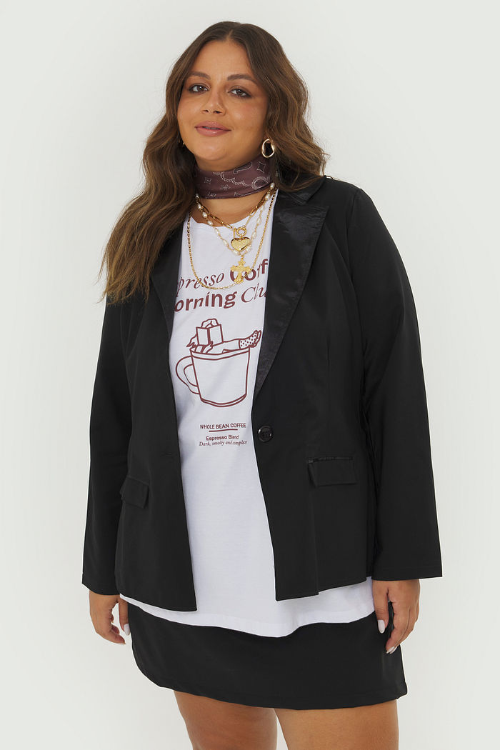 Blazer De Alfaiataria Magnólia Preto