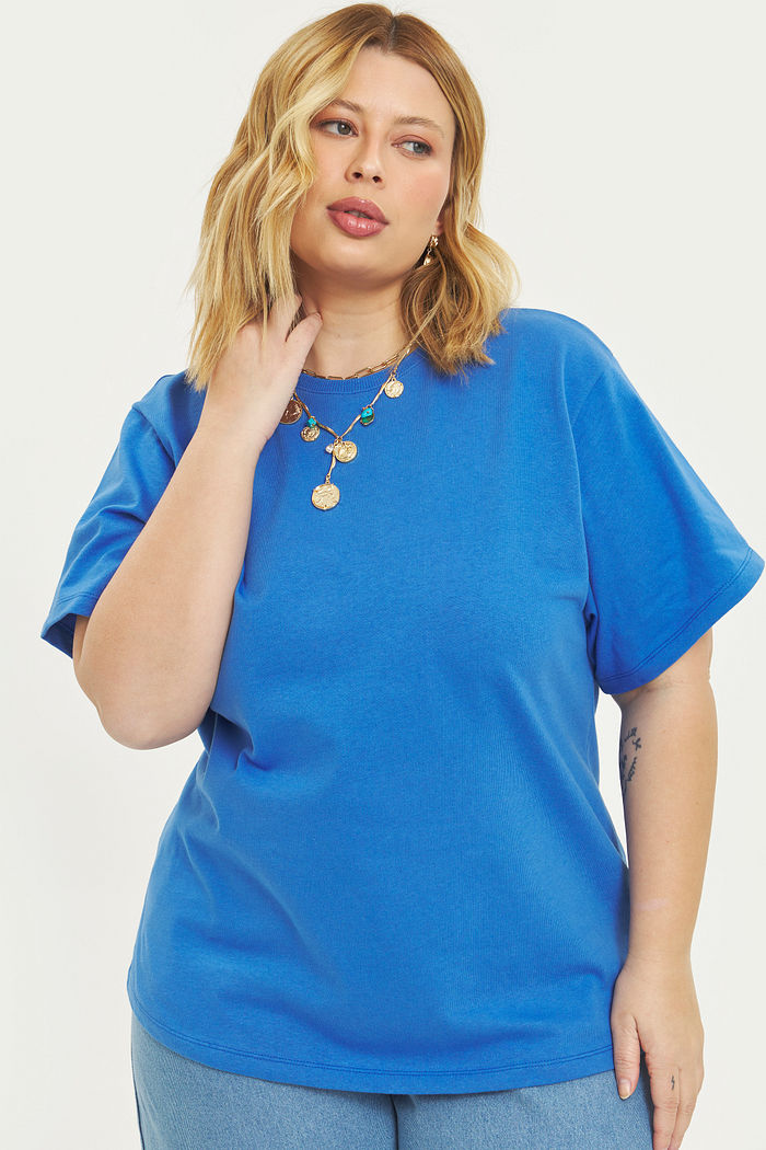 T-shirt Básica Nina Azul