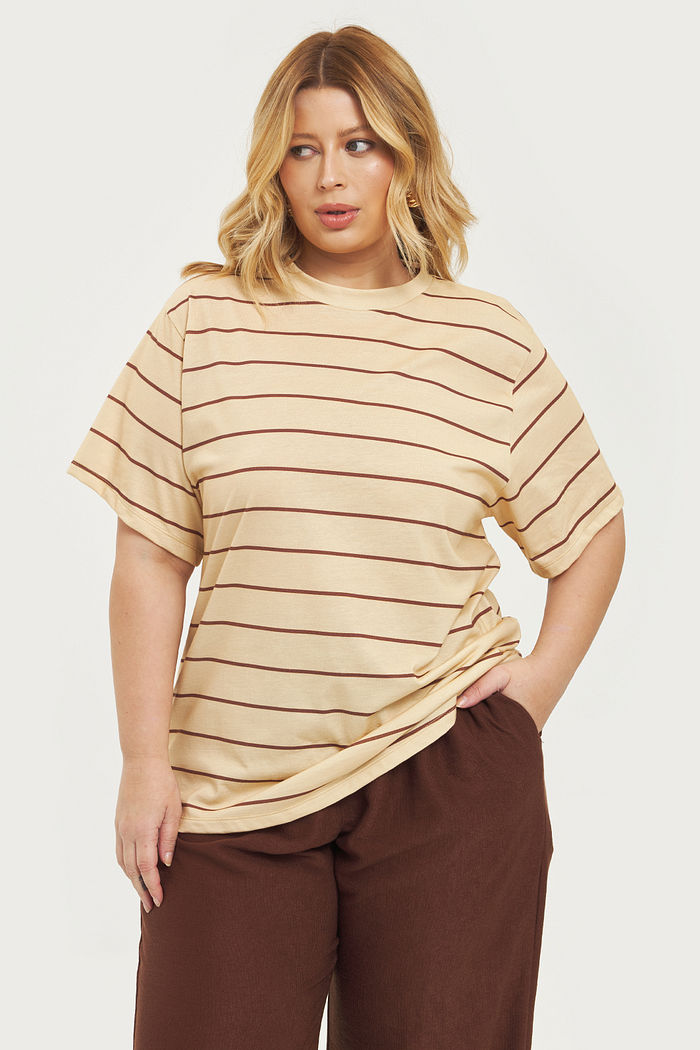 T-shirt De Algodão Emma Listrado