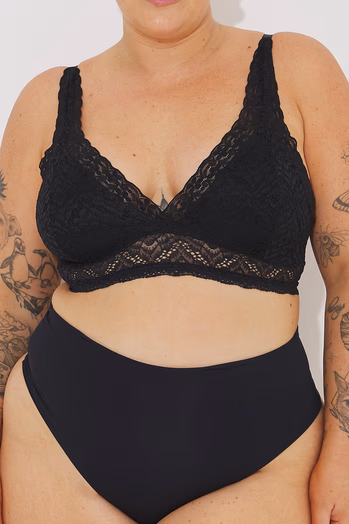 Top De Renda Barbie Preto