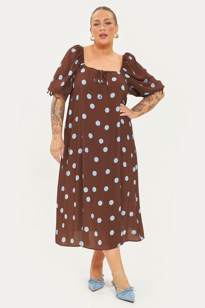 Vestido Midi Giulia Poá