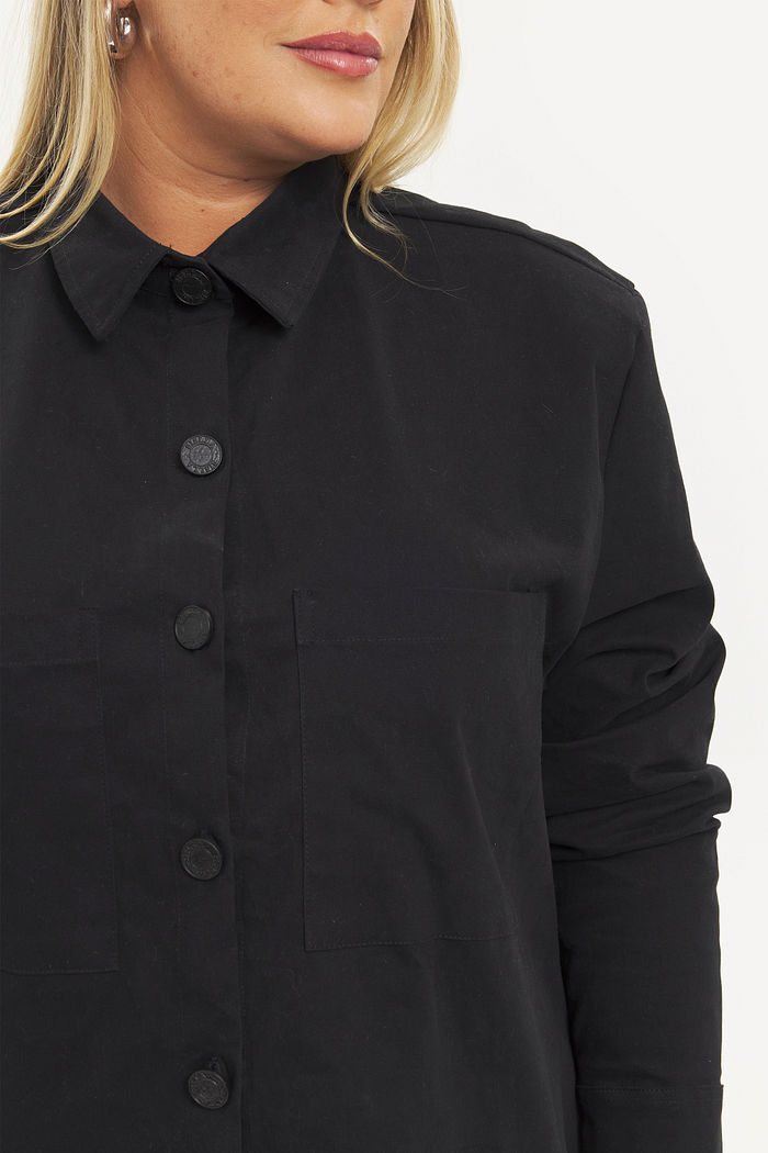 Camisa Oversized Sarja Trento Preto