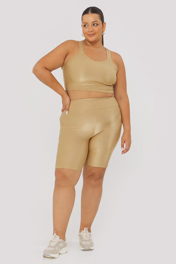 Bermuda Esportiva Euforia Dourado