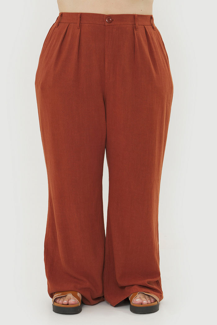 Calça Alfaiataria Linho Donatella Amadeirado