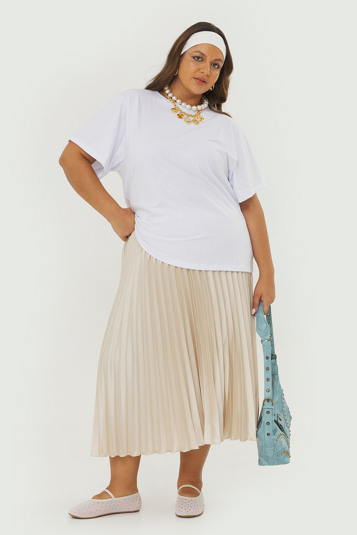 T-Shirt Malha Confort Básica Nina Branco