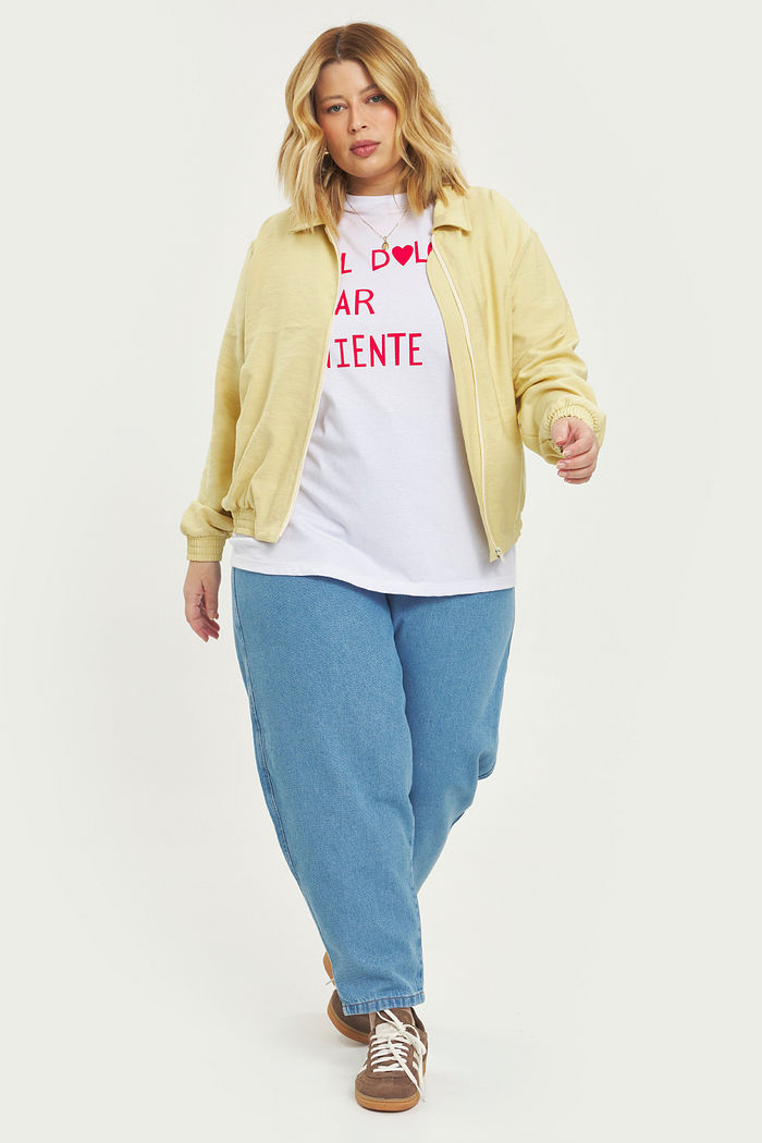 Jaqueta Bomber Soleil Amarelo Manteiga