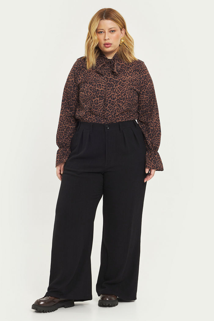 Blusa Laço Panthera Animal Print