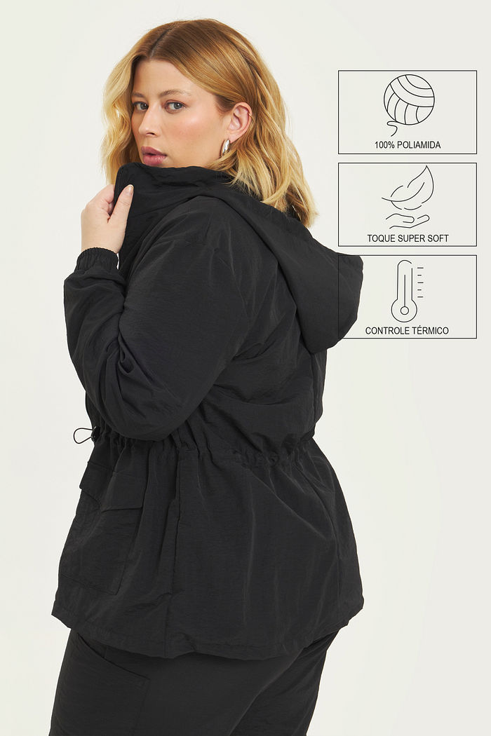 Jaqueta Parka Esportiva Bianca Preto