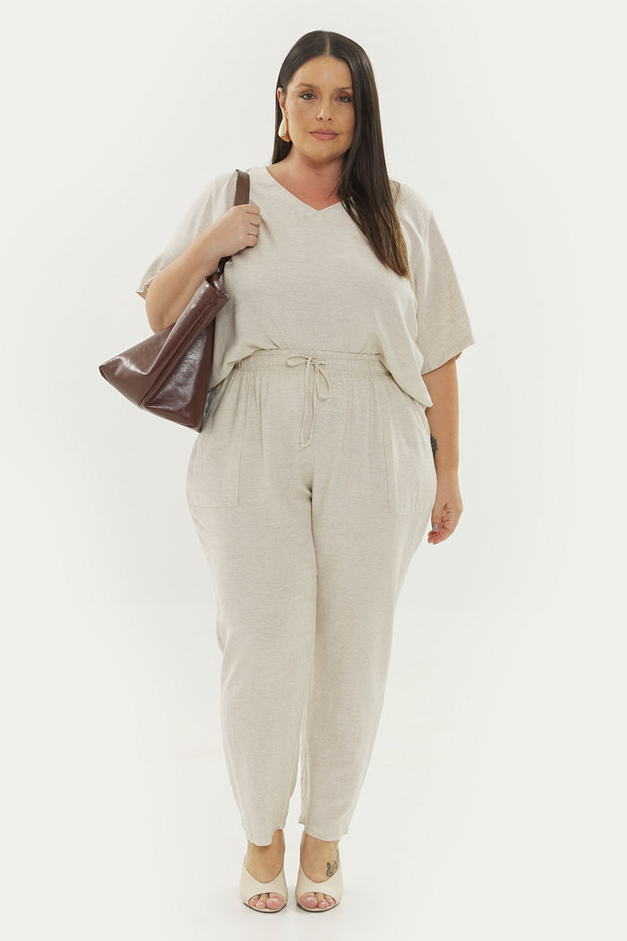 Calça Linho Toscana Natural