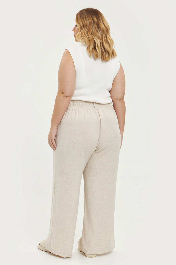 Calça Alfaiataria Linho Donatella Natural