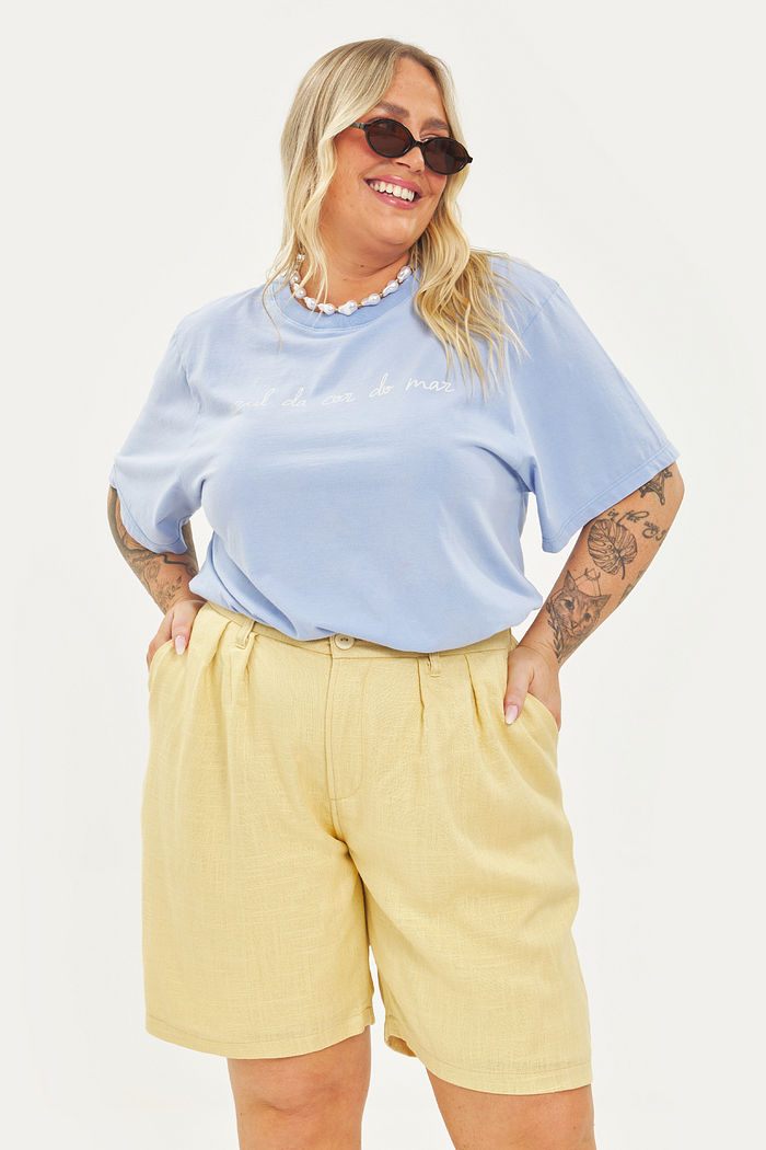 Bermuda Alfaiataria Siena Amarelo