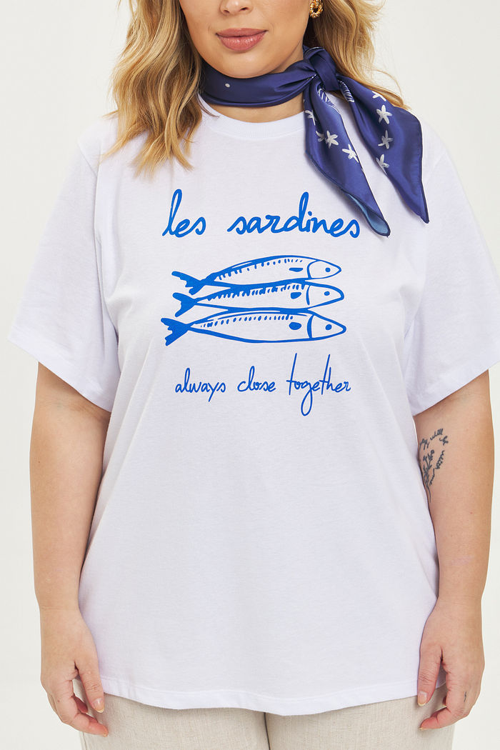 T- Shirt Oversized Le Sardines Branco