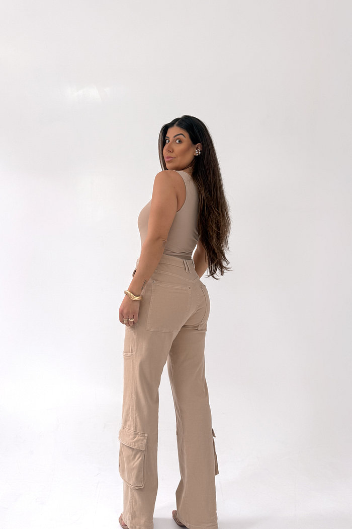 CALÇA CARGO EM SARJA IVY MY