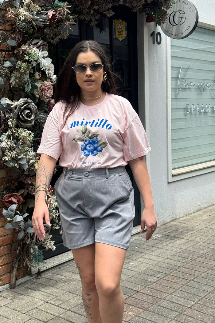 CAMISETA T-SHIRT OVER MIRTILLO