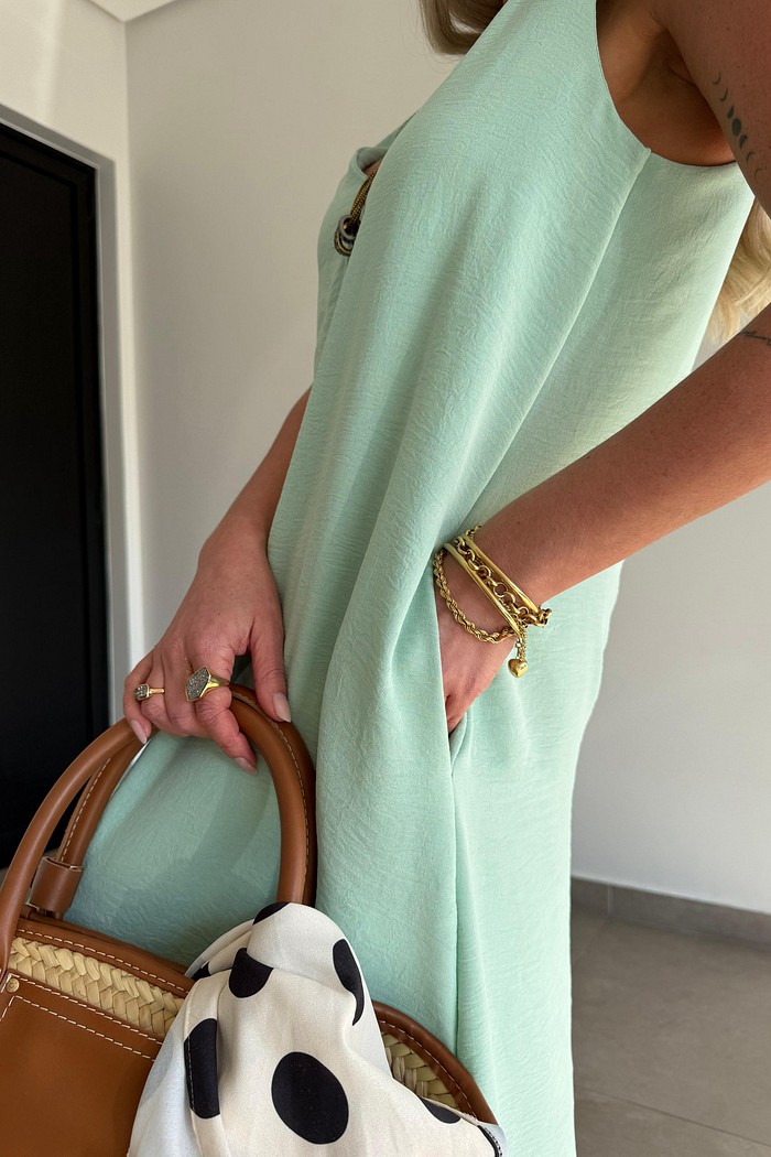 Vestido Midi Mahina Verde Menta