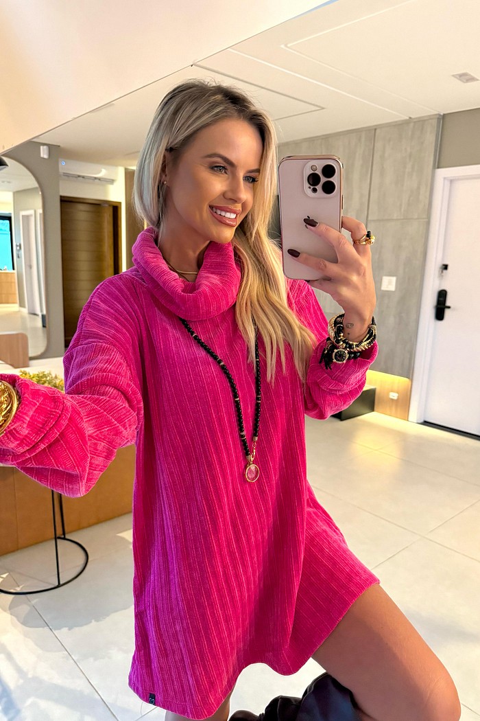 Vestido Chenille Pink