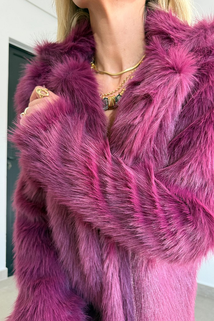 Casaco Poly Longo Vinho