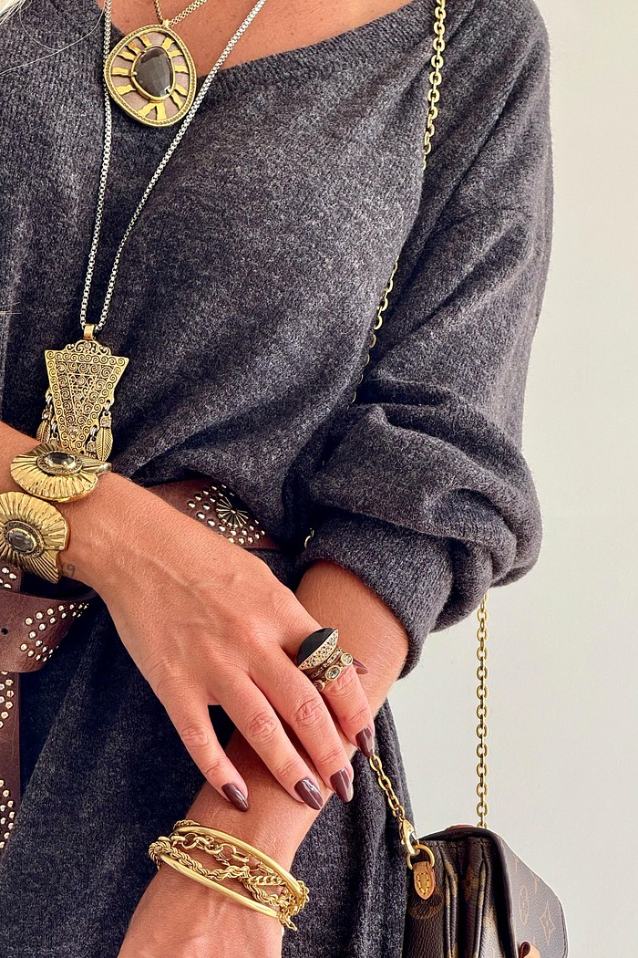 Vestido Tricot Amplo Preto