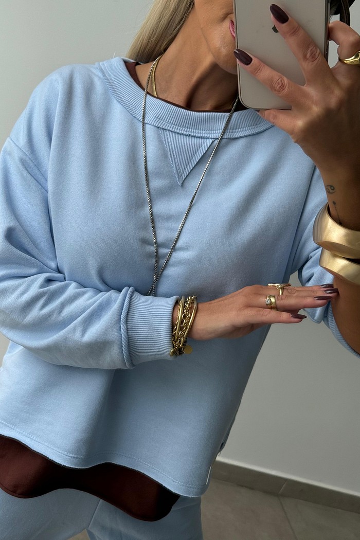 Blusa Comfy Azul Claro