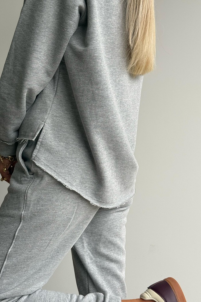 Blusa Comfy Cinza Mescla