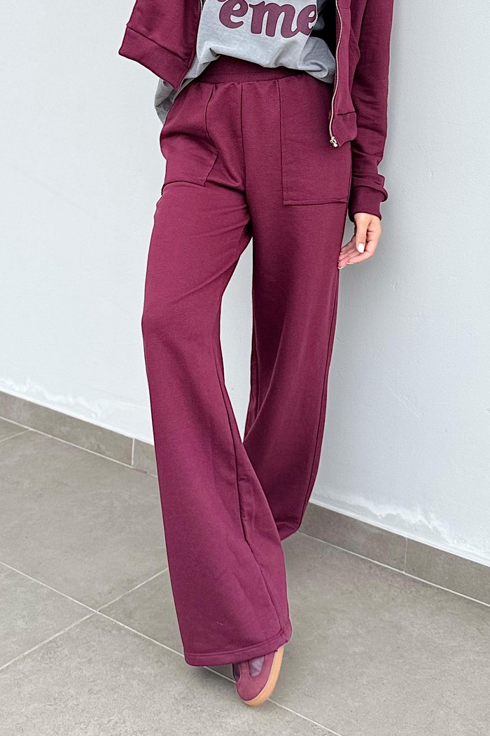 Calça Comfy Wide Vinho