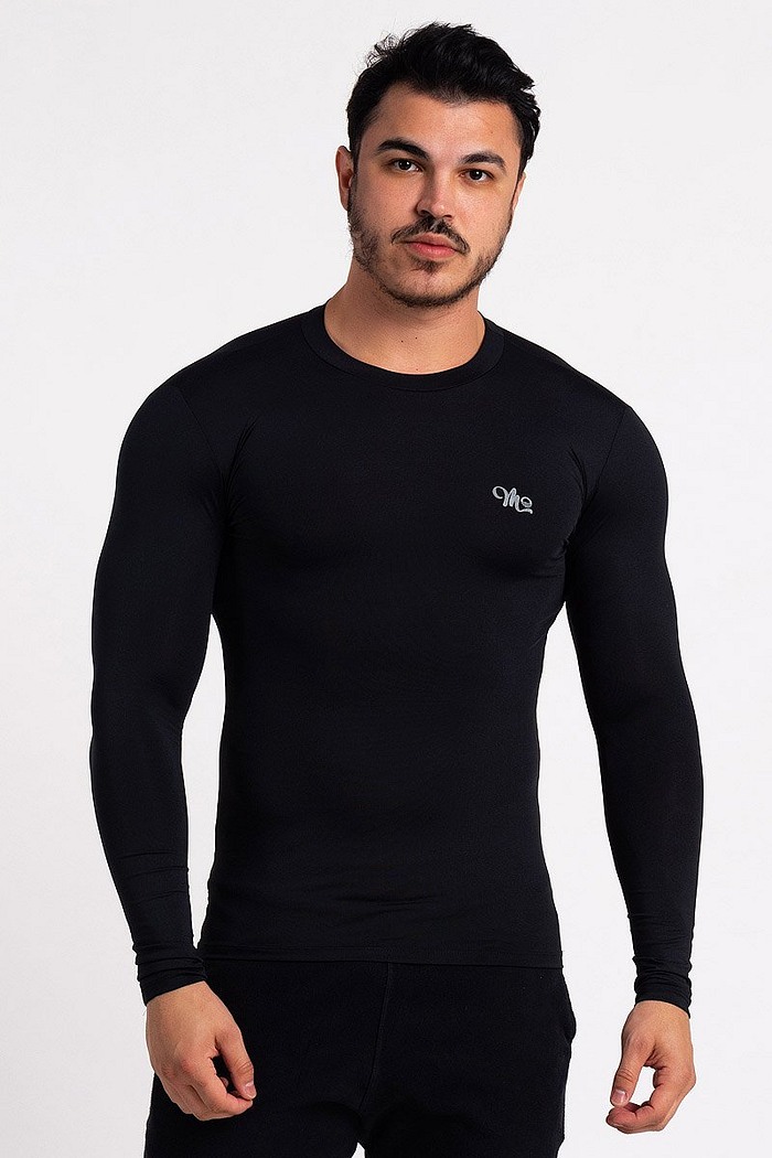 Camiseta Térmica Manga Longa Masculina Preto