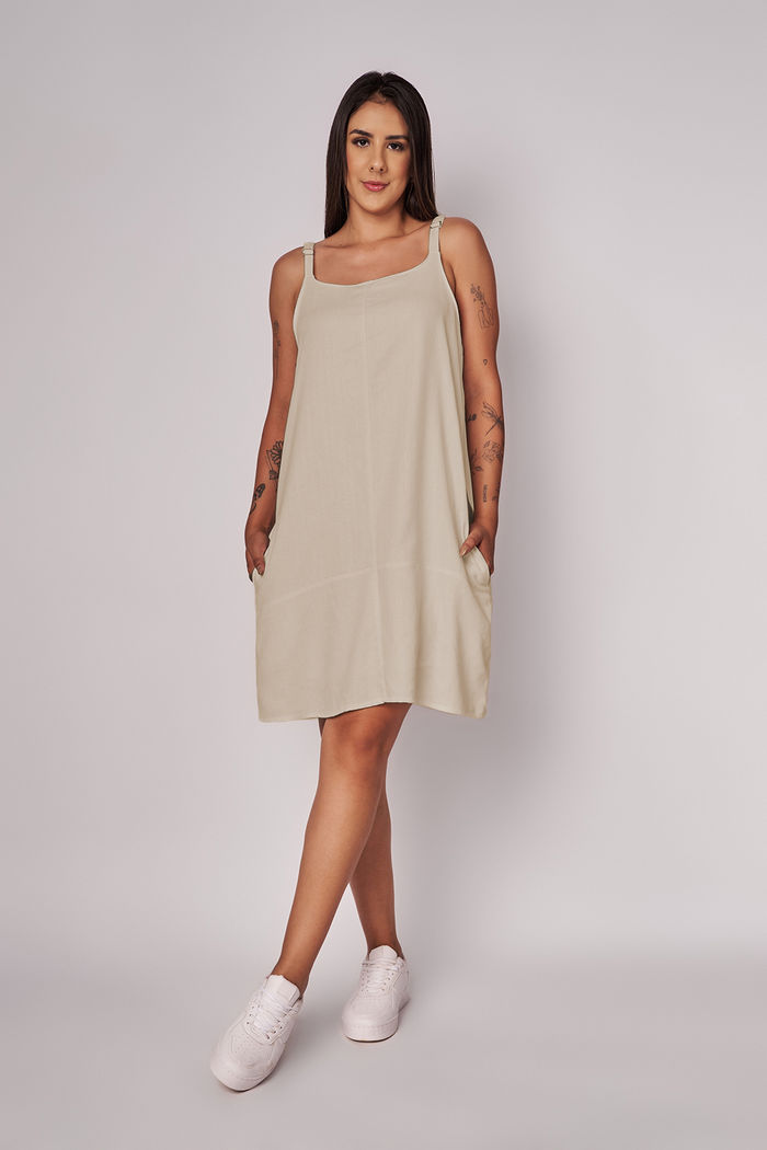 Vestido Cristalia Baunilha