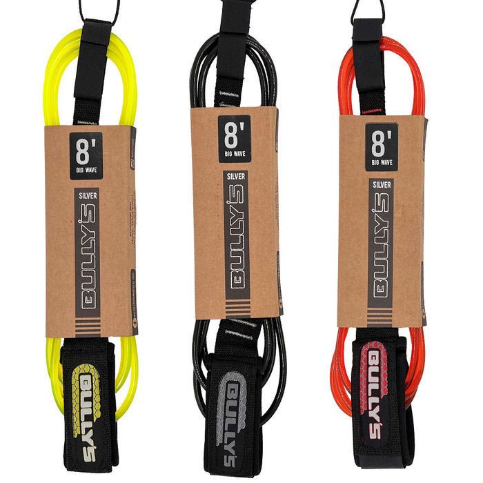 Leash Bullys 8' x 7 mm - Silver Funboard