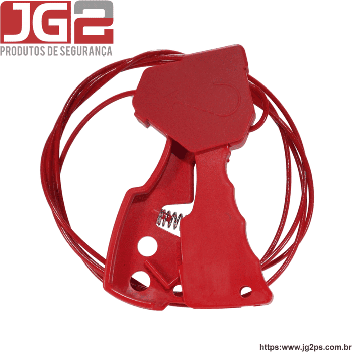Dispositivo de bloqueio JG2 multiuso, 1 furo, com cabo de aço Ø3,3mm x 2,4m ajustável JGL251-1