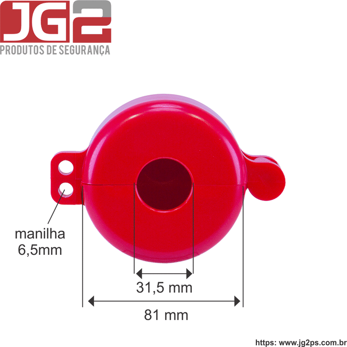 Dispositivo de bloqueio JG2 plástico para válvula de cilindro de gás 1" a 2.1/2"  JGL310-1