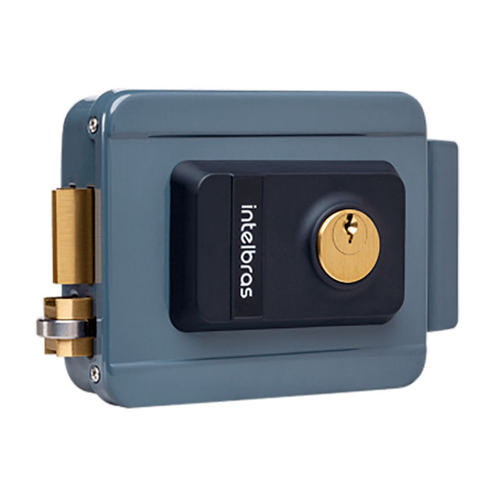 Fechadura Preta Elétrica de Cilindro Ajustável - FX 2000 AJ Cinza