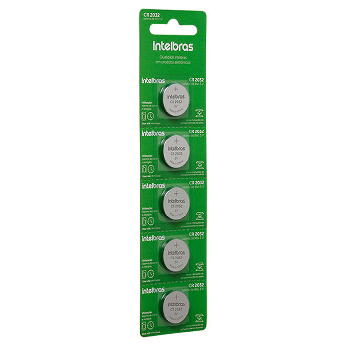 Bateria Não-Recarregável de Lítio 3V (Pacote 5 Unidades) - CR 2032