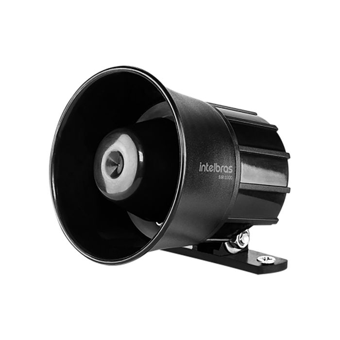 Sirene com fio 9 a 15 VDC/105 dB Preta - SIR 1000