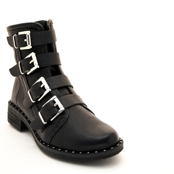 Bota Coturno Sua Cia Mini Detalhe Fivela Preto