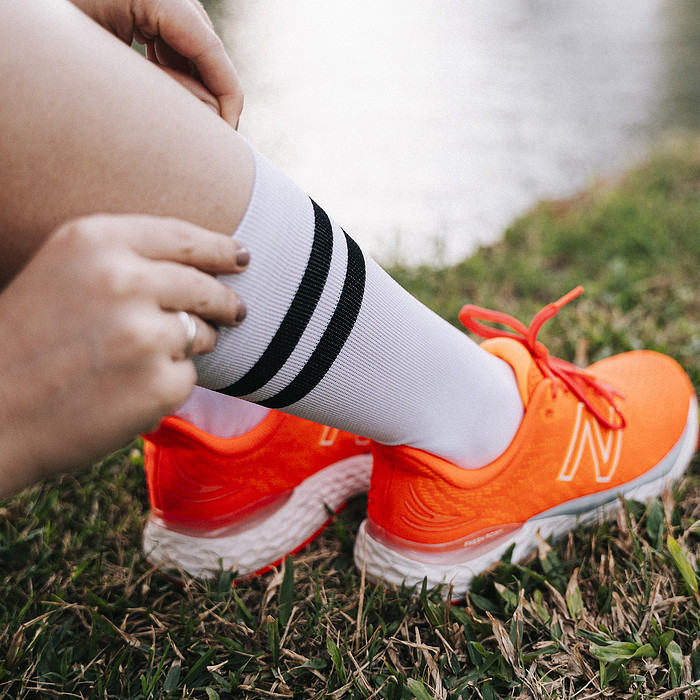 Meia Performance Norden Old Style Branco e Preto