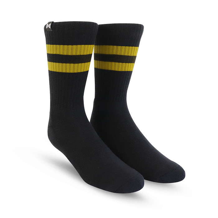 Meia Esportiva Norden Old School Preto e Amarelo 44/48