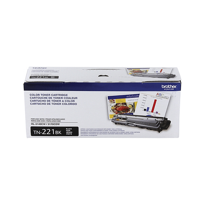 Toner Brother TN221BK TN221 Preto | HL3140CW | HL3170CDW MFC9130CW | MFC9330CDW | Original 2.5k