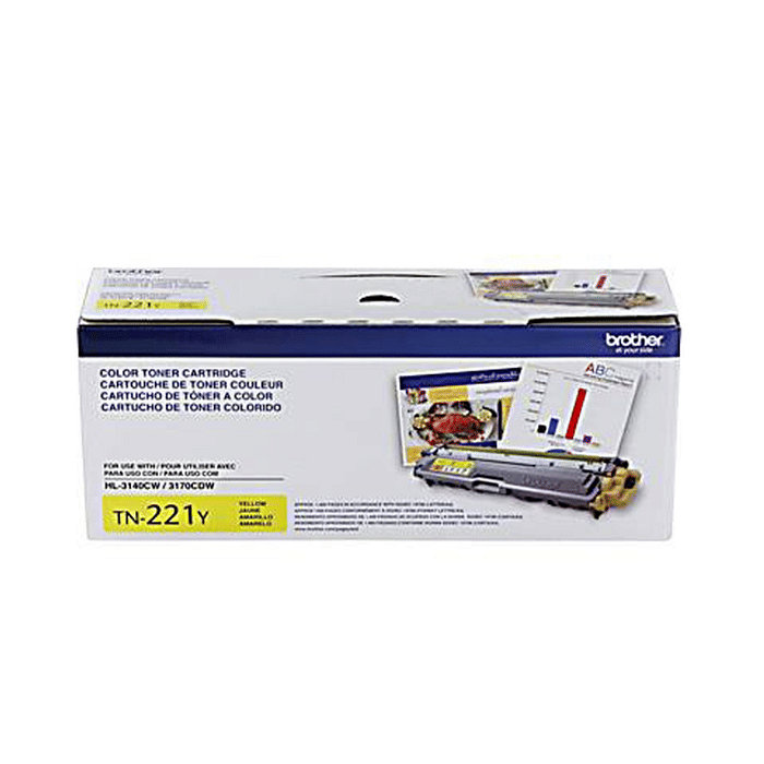 Toner Brother TN221Y TN221 Amarelo | HL3140CW HL3170CDW MFC9130CW MFC9330CDW | Original 1.4k