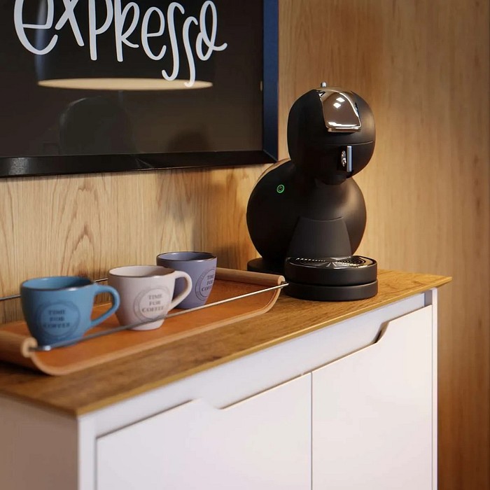 Sapateira 2 Portas Hall Flow EJ Móveis – Off White/Freijó