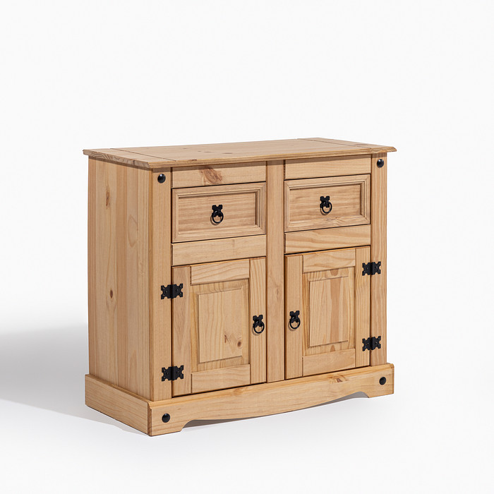 Balcão Buffet em Madeira Maciça de Pinus 2 Gavetas e 2 Portas