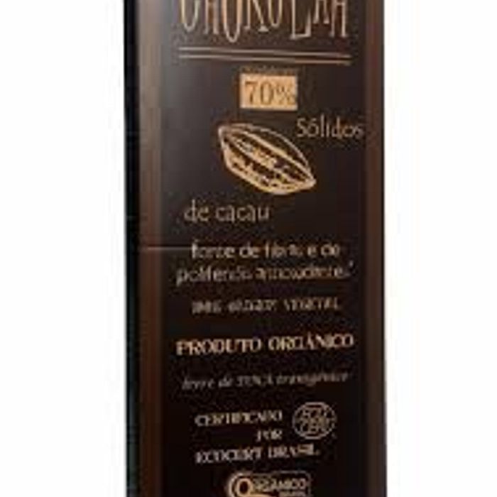 Chocolate 70 % tablete 80 g 2 barras de 40g