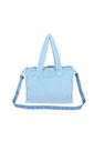 Kit Infantil Bolsa de Ombro e Mini Bolsa Shoulder Bag em Pelúcia Stitch e Xepa Azul